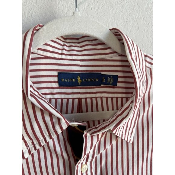 Polo Ralph Lauren Men’s XL Stripes Skull Button Down Long Sleeve Classic Shirt - Picture 11 of 15